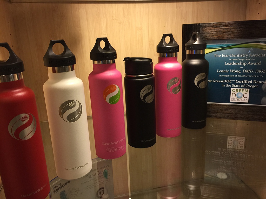 Hydro Flask water bottles on display at Beaverton TenderCare